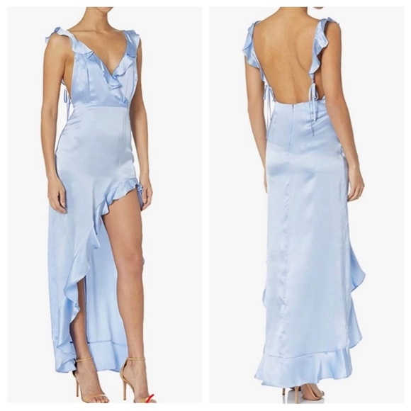 Amanda Uprichard ruffle high low maxi dress 17472 - Picture 1 of 10